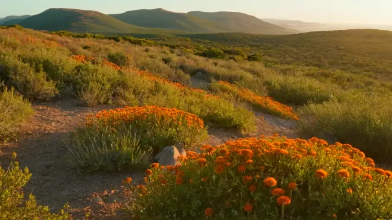 Persona en paisaje rocoso bajo el sol