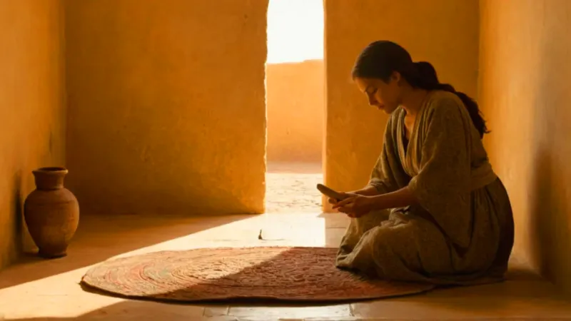 Una mujer tatúa una mano con henna