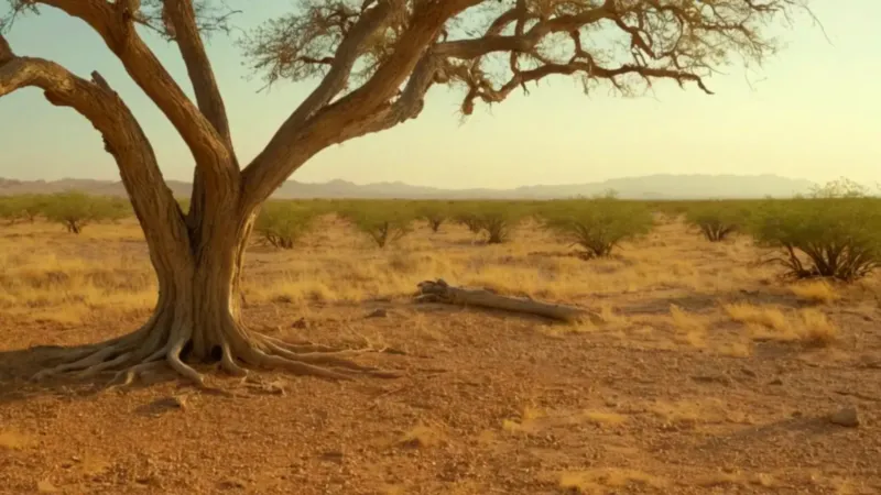 Alguien contempla un árbol bajo el sol