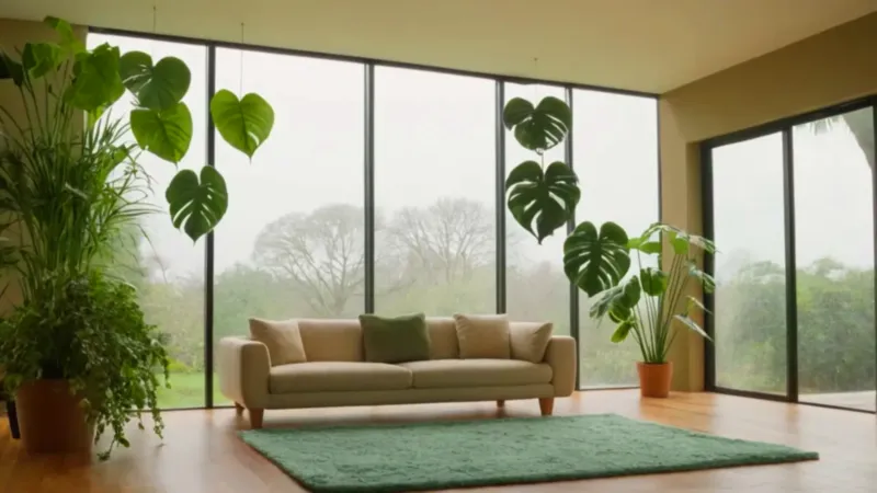 Persona cuidando plantas en un espacio soleado