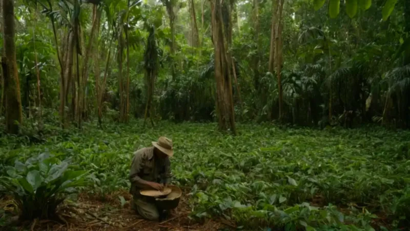 Un hombre siembra vida en la selva