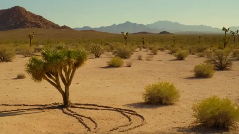 Hombre cultiva vida en el desierto