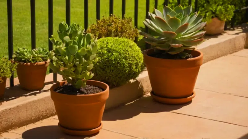 Cuidando una planta entre el sol y la sombra