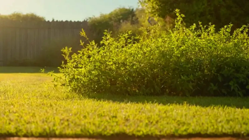 Alguien planta un árbol en el jardín