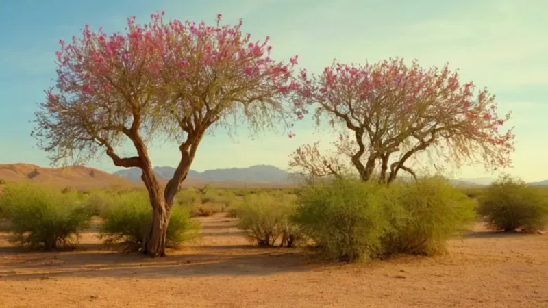 Alguien contempla un árbol en el desierto