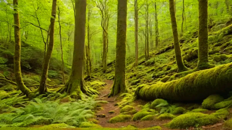 Un observador solitario contempla el denso bosque