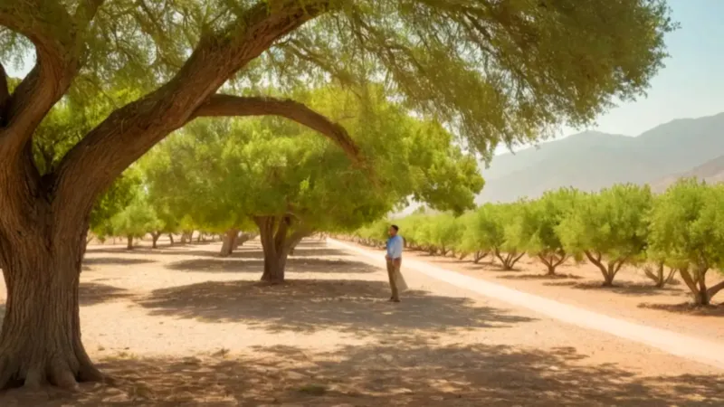 Persona a la sombra de un árbol