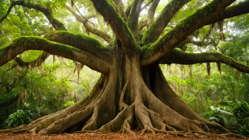 Una ceiba colosal domina la jungla