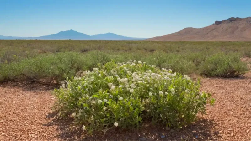 Una persona observa monarcas en tierra árida