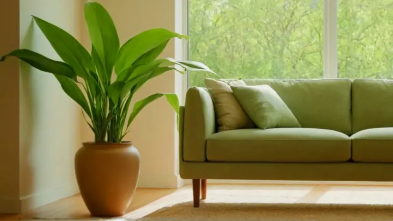 Alguien riega una planta a contraluz