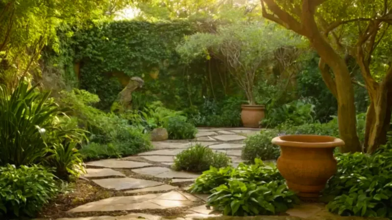 La vegetación salvaje abruma al jardinero