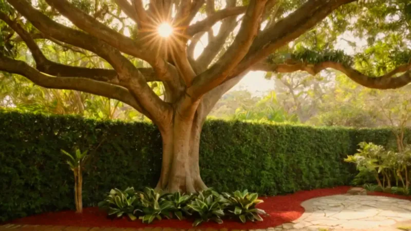 Un imponente árbol levantó el camino