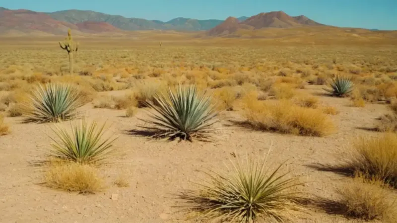 Figura cosecha yuca en el desierto