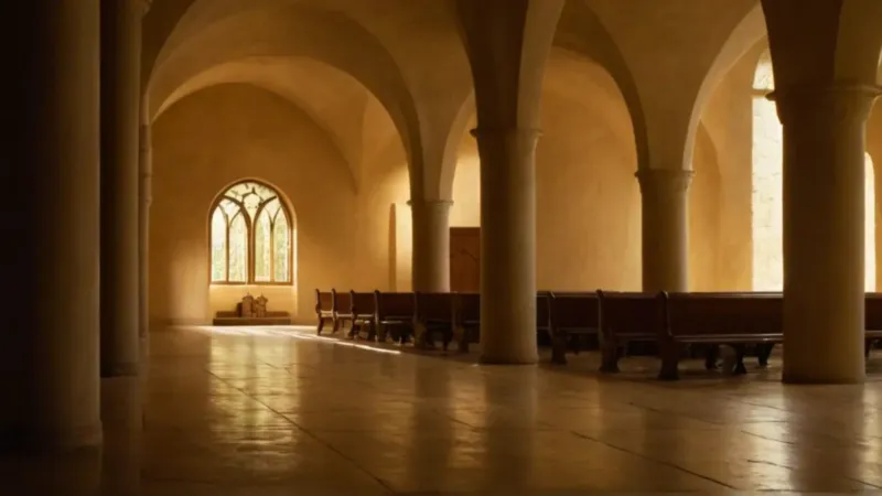 Una figura solitaria entre luz y sombra