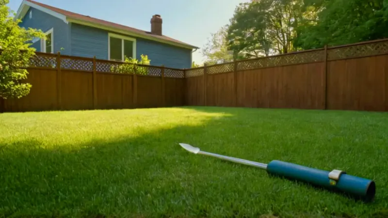 Alguien cuida el soleado jardín