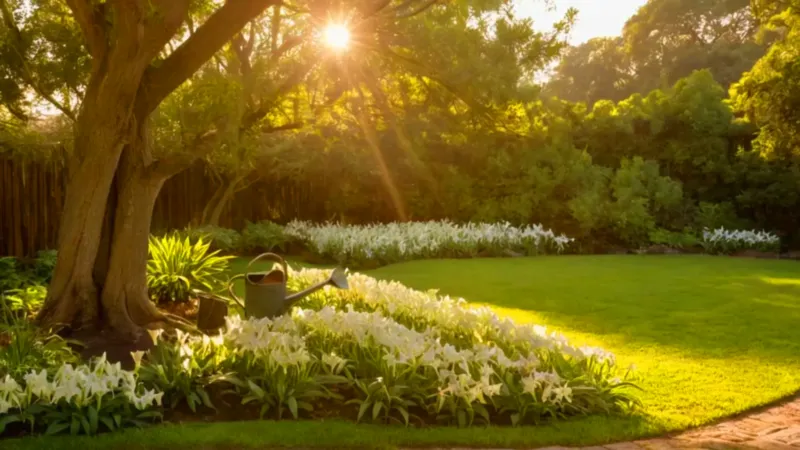 Alguien cultiva su jardín con tranquilidad