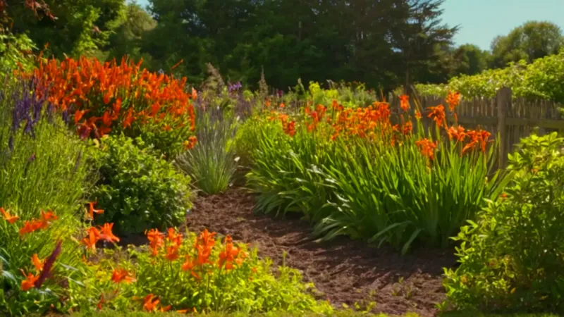 Alguien cuida su jardín bajo el sol