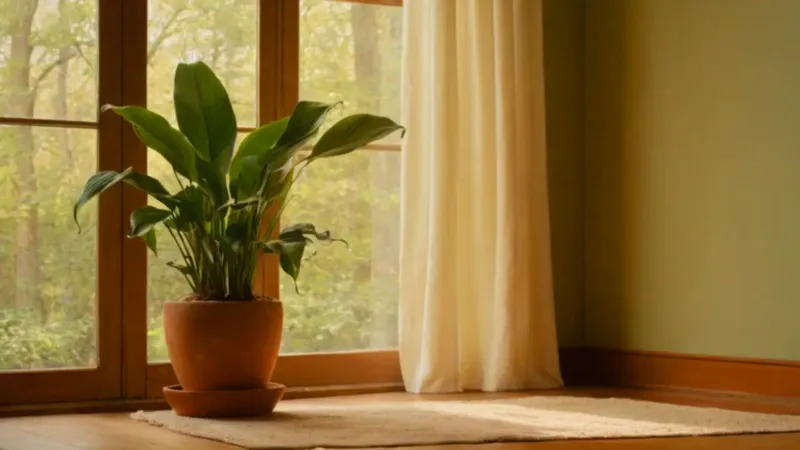 Persona a contraluz cuidando una planta