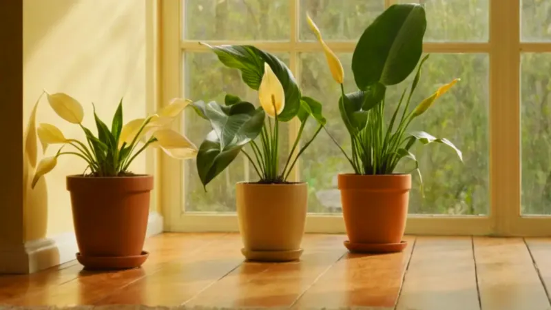 Alguien cuida su planta con delicadeza