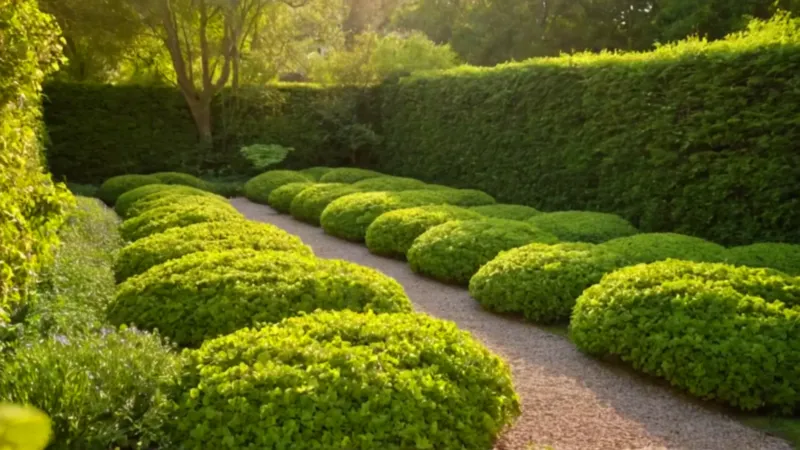 Persona cuidando el jardín en un día soleado