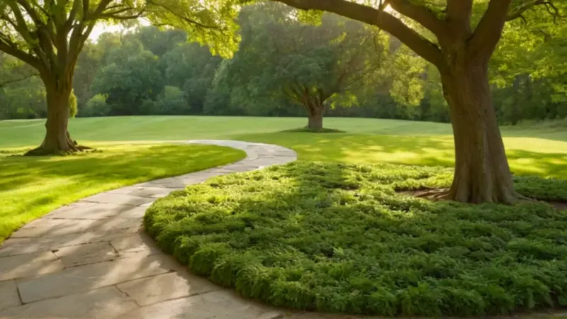Persona admira un árbol bajo el sol