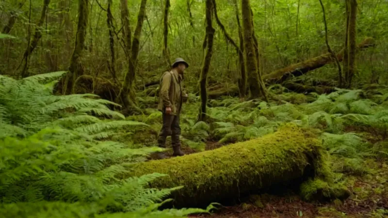 Un investigador estudia la flora selvática