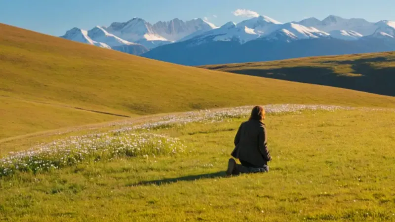 Un ser solo ante la naturaleza imponente