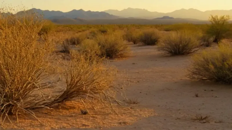 Figura solitaria en el inmenso desierto