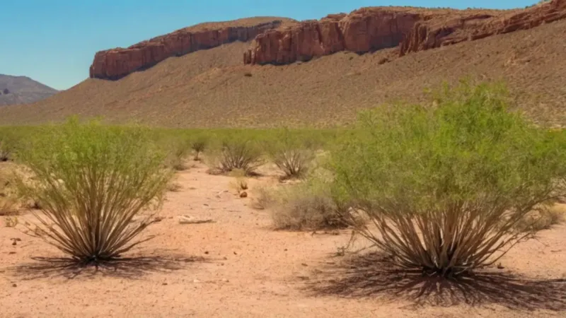 Hombre solitario en el desierto abrasador