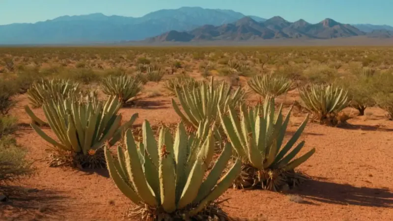 Solitaria figura en el vasto desierto