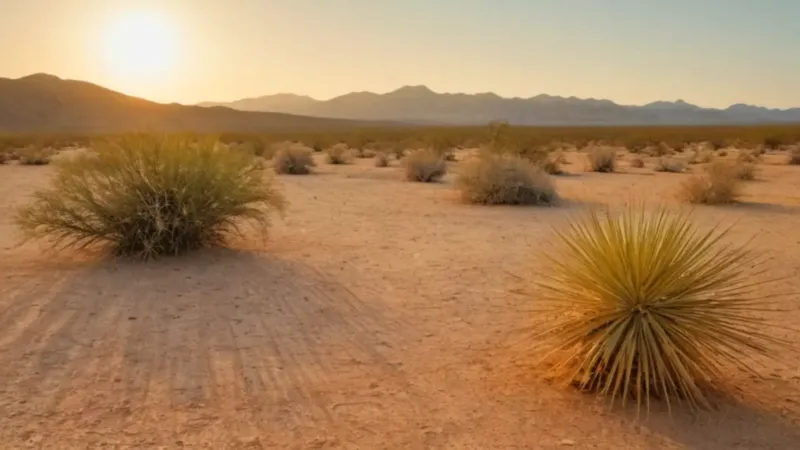 Alguien contempla una flor en el desierto