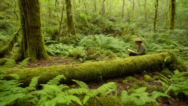 Un investigador estudia orquídeas en la selva