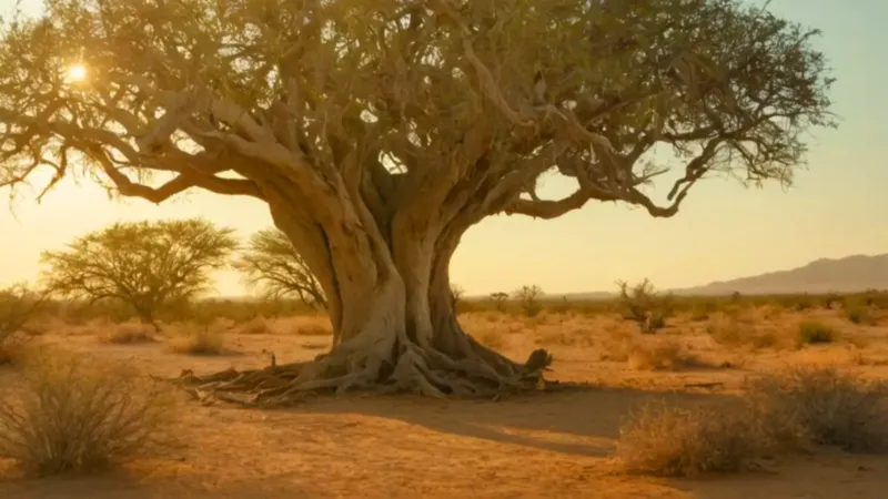 Cosechando guamúchiles bajo el sol