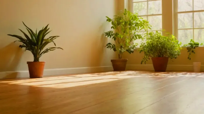 Persona cuida su planta en la luz