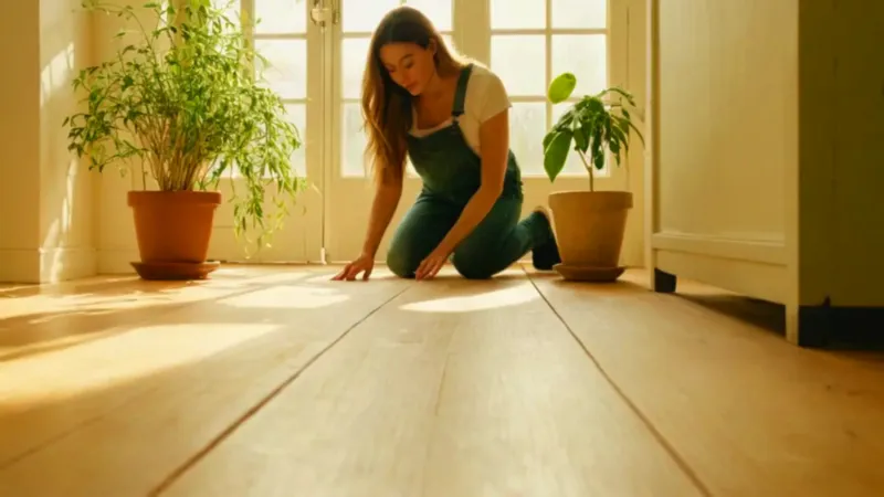 Alguien cuida una planta a la luz