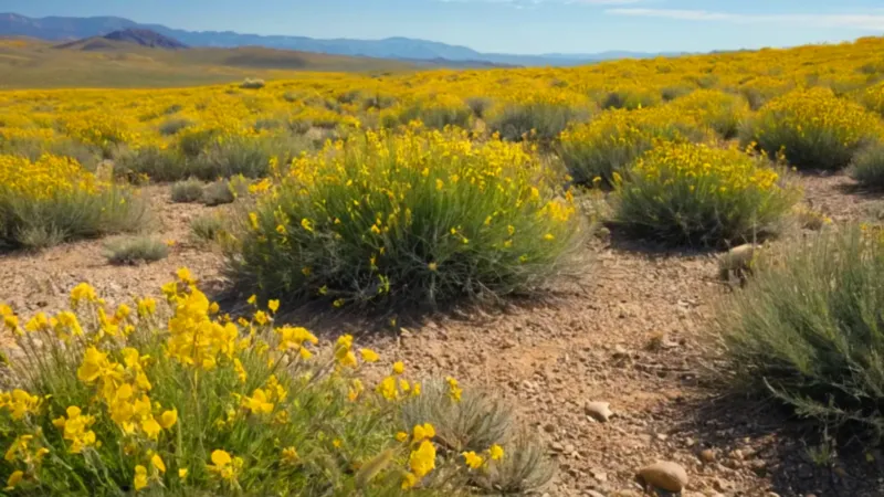 Persona arrodillada en un campo de flores
