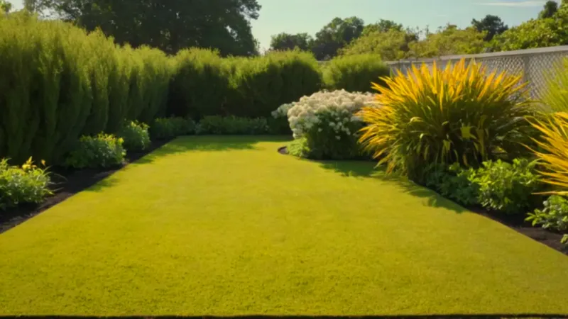 Una persona recorta las plantas del jardín