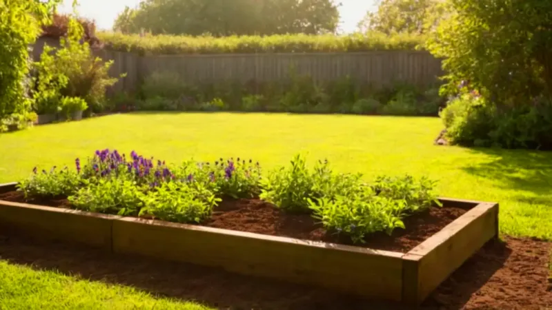 Una persona cultiva su jardín
