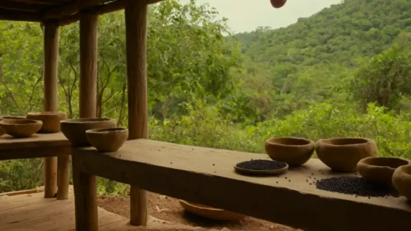 Un artesano elabora maracas en su taller