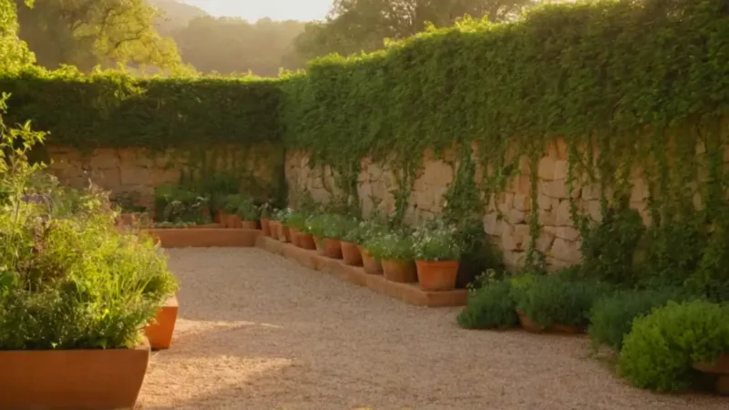 Atardecer de jardinería en la terraza