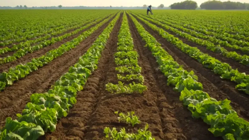 Un agricultor trabaja la tierra bajo el sol