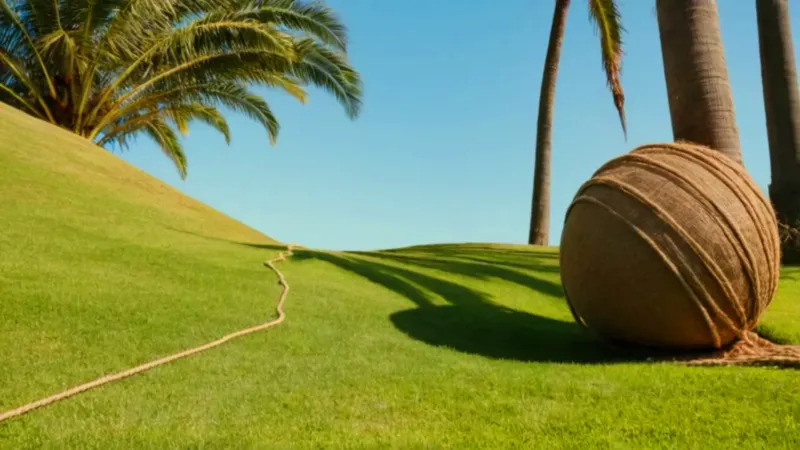 Se prepara una palmera para trasplantar