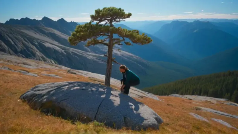 Investigador estudia la flora en la montaña