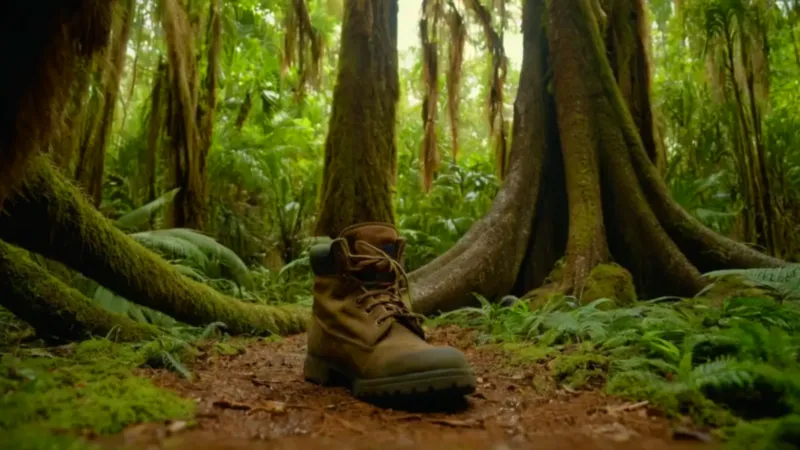 Un investigador analiza una planta en la selva