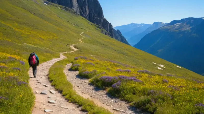 Un excursionista ante la inmensidad alpina