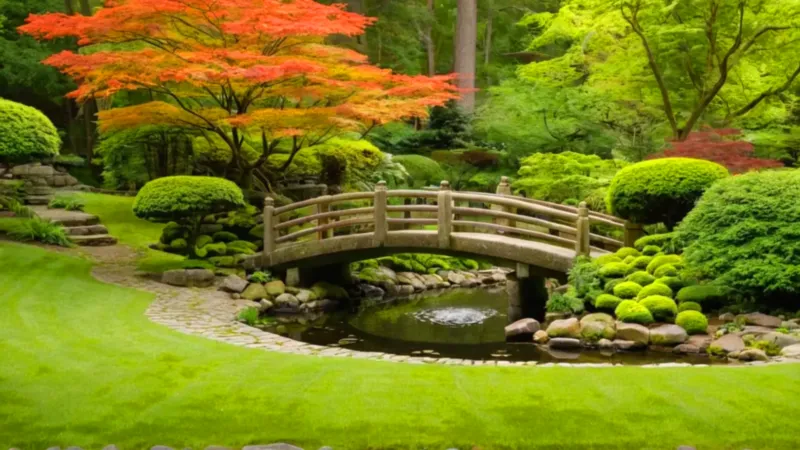Serenidad contemplativa en un jardín japonés