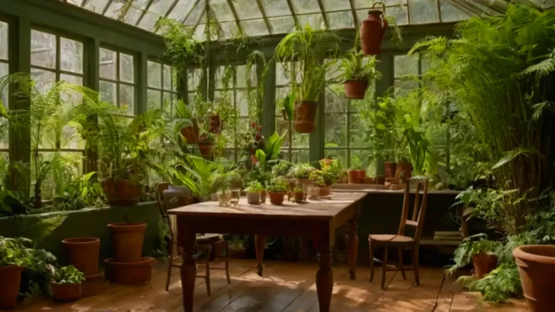 El luminoso y frondoso estudio del botánico