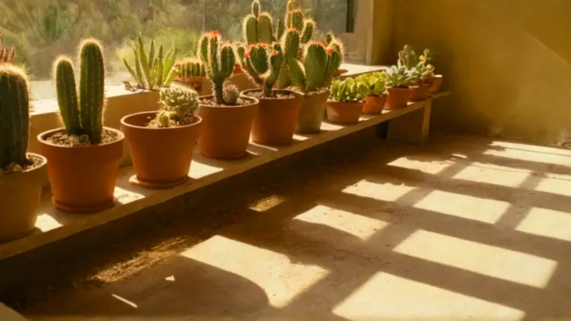 Alguien cultiva suculentas en un invernadero