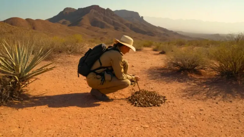 Un botánico estudia la flora del desierto
