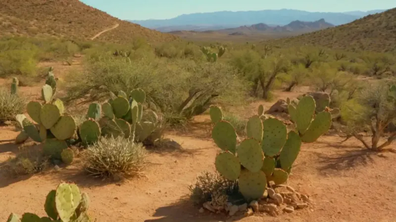 Figura solitaria bajo el sol del desierto